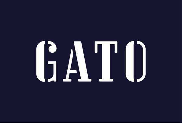 The final Gato identity, set in the font Lisbon. #gato #font #set #final #identity #lisbon