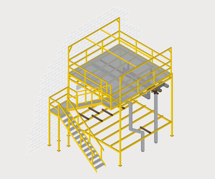 Isometric illustrations for rope access specialists Total Solutions.