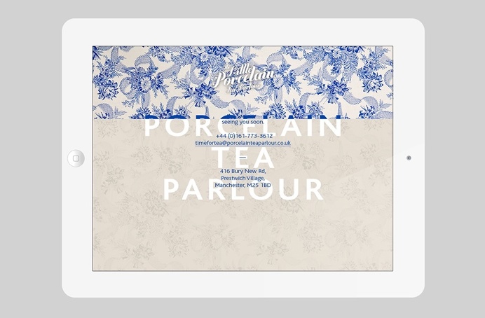 #WeLoveNoise #PorcelainTeaParlour #website #tablet #ipad