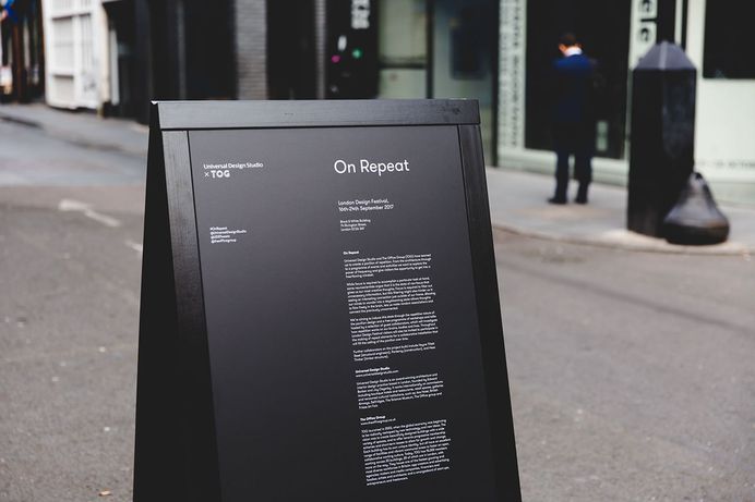 Kelsen Findlay designed the branding for On Repeat as part of the London Design Festival. For more of the most beautiful designs visit mindsparklemag.com