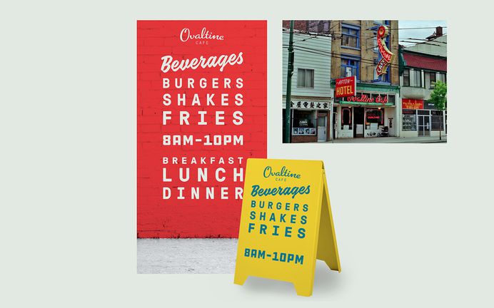 Ovaltine Cafe #branding #rebrand #design #logo #identity #print #menu #typography