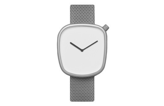 New pebble watch by Bulbul with stainless steel Milanese strap. #minimalist #design #watch
