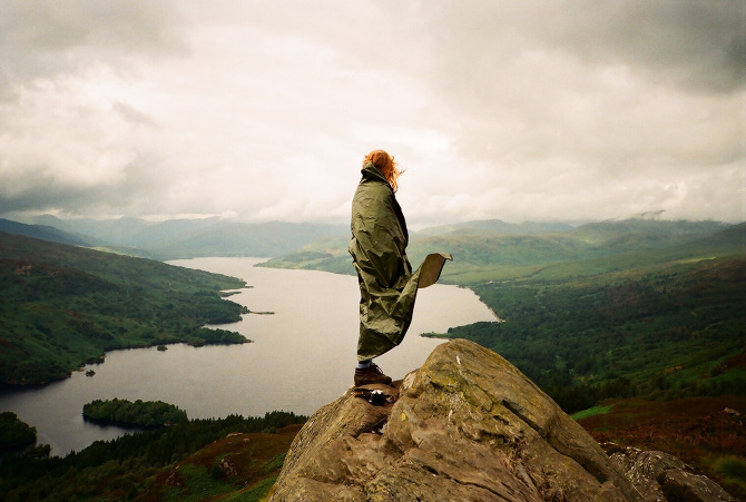 Back to the Bealach by David Boysen Cooper #boysen #mountain #clouds #water #person #bealach #cooper #david #view