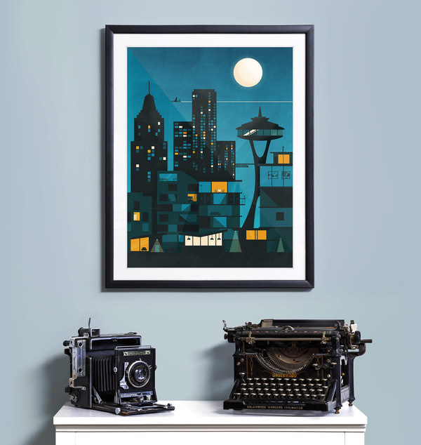 The Night Sky #flat #vector #print #design #color #screen #illustration