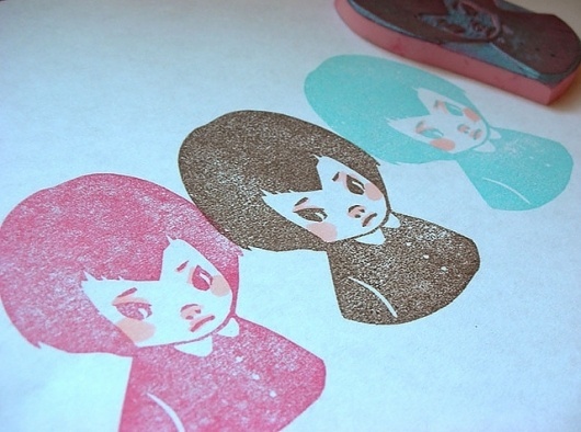 stamp of the day 3/3 | Flickr - Photo Sharing! #stamp #hand #rubber #carved