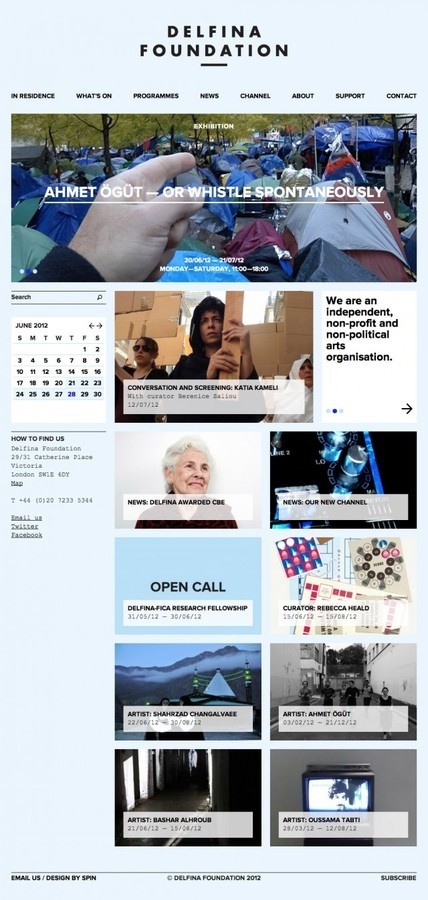 Delfina Foundation #responsive #identity #web
