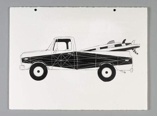 I'm A Ok MonoBrow #truck #surfing #art #surfboard #drawing