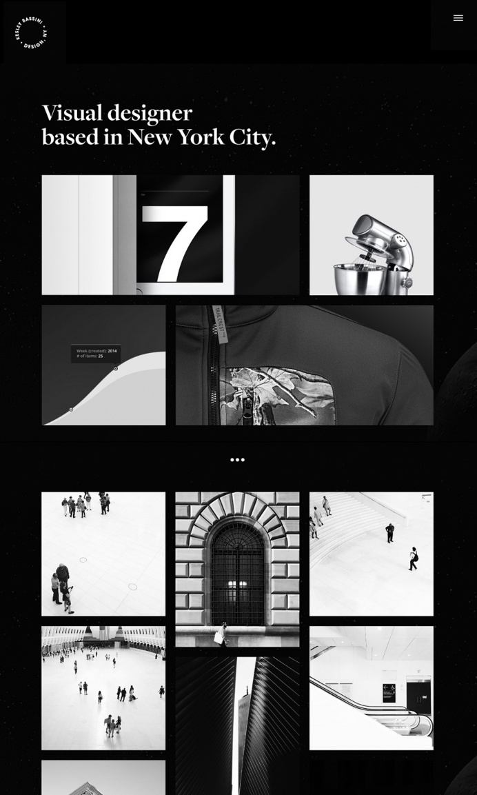 Kesley Bassini portfolio designer design graphic branding webdesign website site of the day award New York kesleybassini.com featured on min