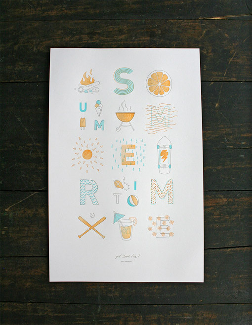 SOF_Summertime_01 #summer #letterpress #poster