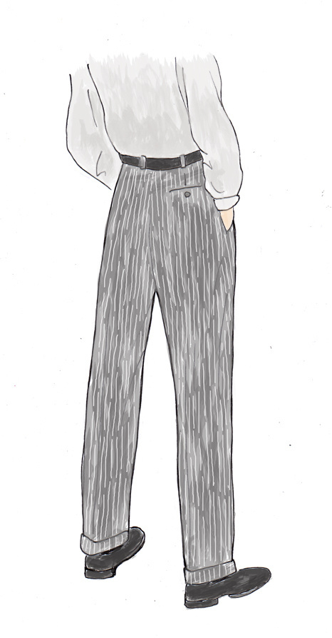 original illustrations for Max (June 2013) #fashion #illustration #trousers #men
