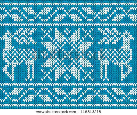Blue Christmas ornamental embroidery vector background - stock vector #sweater