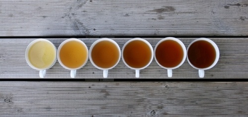 Things Organized Neatly #varying #strengths #palette #tea #colour