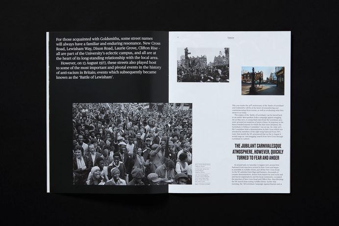 New design by Spy for Goldsmiths' alumni magazine Goldlink