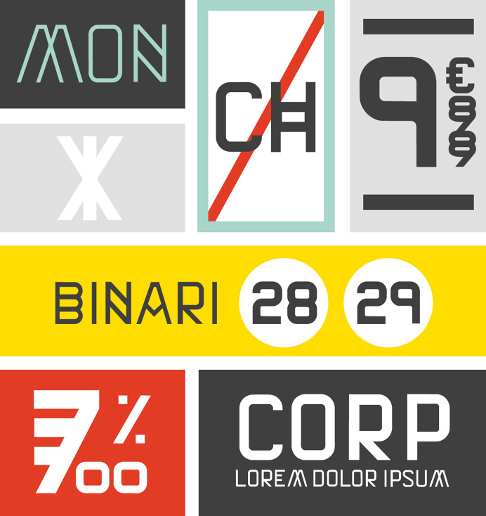 Font design by Philippe nicolas #specimen #type specimen #grid #construction #font #typeface #type design #colors #presentation #bauhaus #e