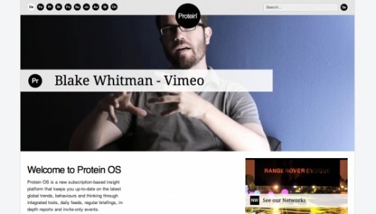 Protein - Web design inspiration from siteInspire #vcvbcvb