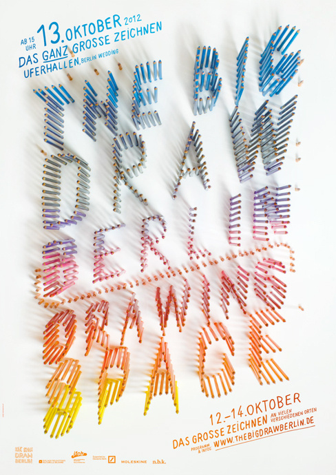 typeverything:The Big Draw Berlin 2012 poster by Ariane Spanier. #design #color #typo #poster