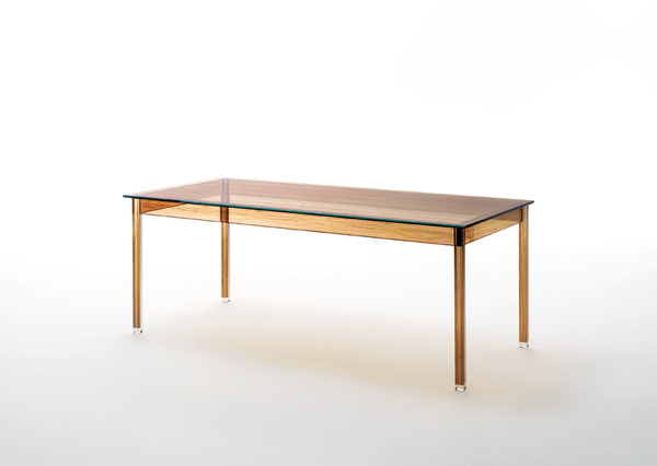 sublimazione wood textured glass tables by ron gilad for glas italia #glass #grain #tablewood