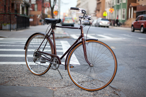 Stephen Meszaros is a designer with a camera. #sprite #bicycle #city #classic #raleigh #greenpoint #vintage #bike #york #nyc #brooklyn #new