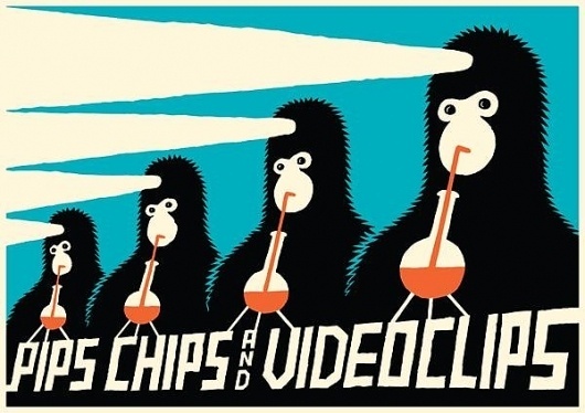 GigPosters.com - Pips Chips & Videoclips #hofbauer #igor #pips #illustration #chips #poster #and #videoclips