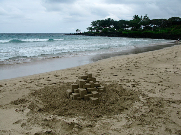 Geometric Sandcastles – Fubiz™ #sandcastle