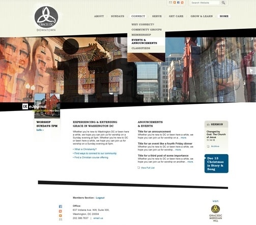 openbox9 » Blog Archive » GraceDC Church #design #web