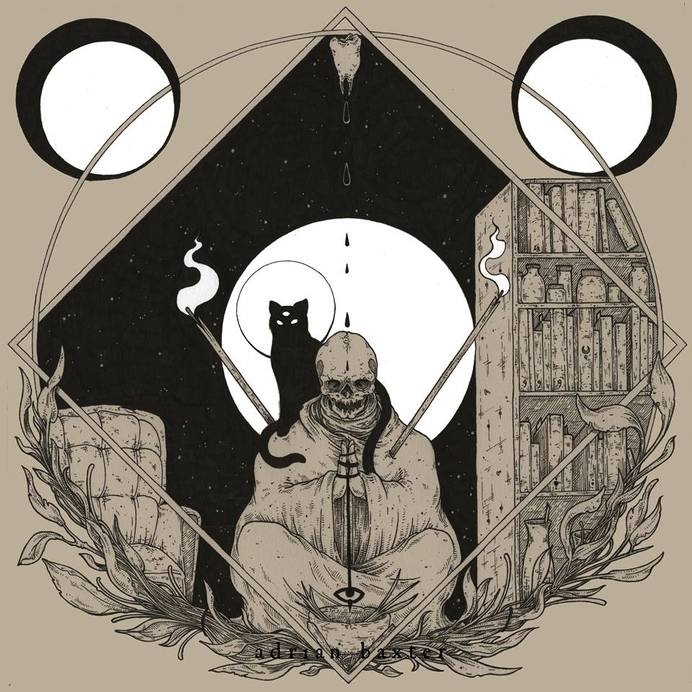 Fine occult art forged by Adrian Baxter. Our... #geometry #occult #cat #black #illustration #skull