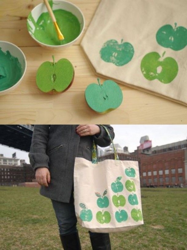 DIY stamped bag