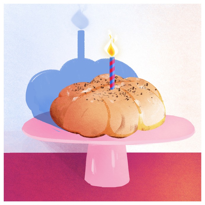 bread is the new cake illustration pastel color art quarantine
