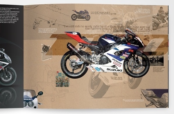 Suzuki - GSX-R #history #old #gsx #typography #design #motorbikes #suzuki #superbikes #brochure #new