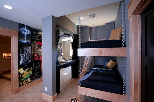 30+ Beautiful Bunk Room Ideas for Kids #kids #bedroom #bunk #room