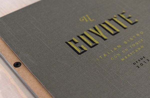 Il Coyote #cover #print #menu #branding