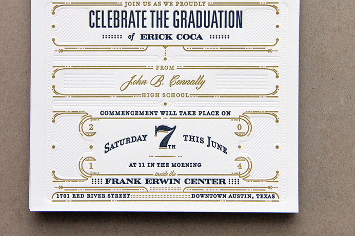 Juan Coca Graduation Announcement #announcement #graduation #invitation #foil stamp
