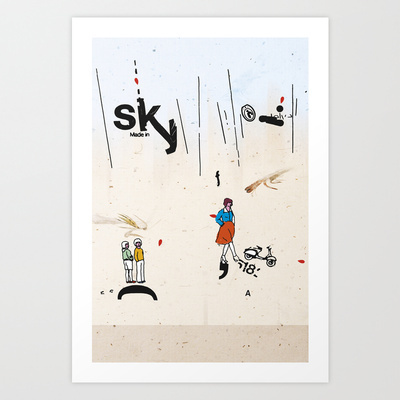 sky (canefantasma art) #letraset #illustration #art #sky