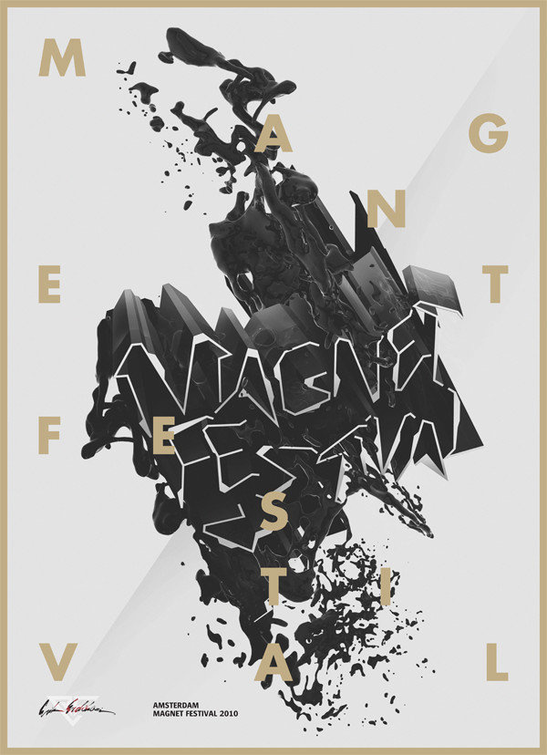 Magnet Festival on Behance #erdokozi #b&w #magnet #festiva #poster #erik