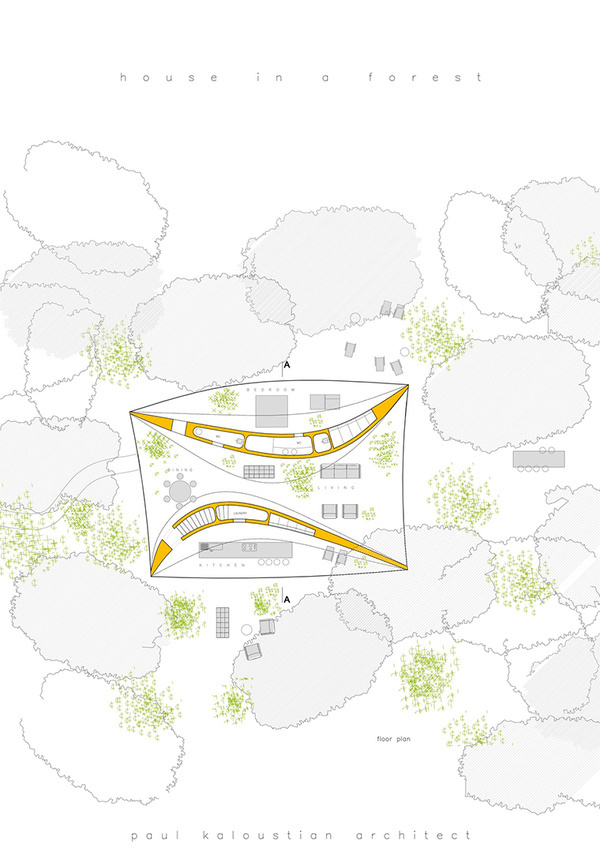 House in a Forest / Paul Kaloustian #plans #architecture