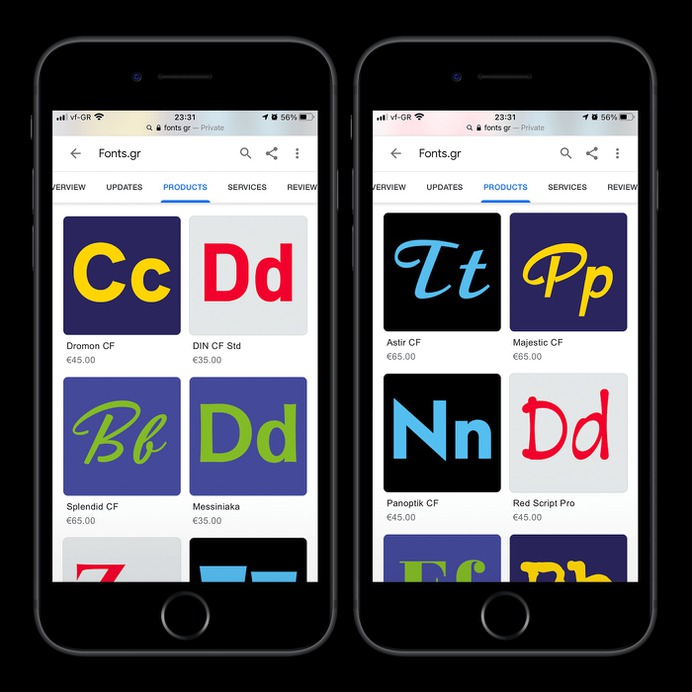 Fonts.gr collaborates with some of the most important foundries and type designers, ensuring that customers receive the highest possible design quality.