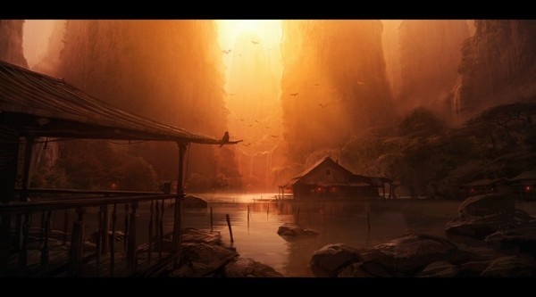 Golden hour #sun #warmth #illustration #concept #painting #art