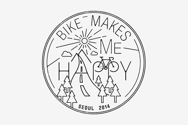 BIKE MAKES ME HAPPY on Behance #mark #branding #identity #logo #typography