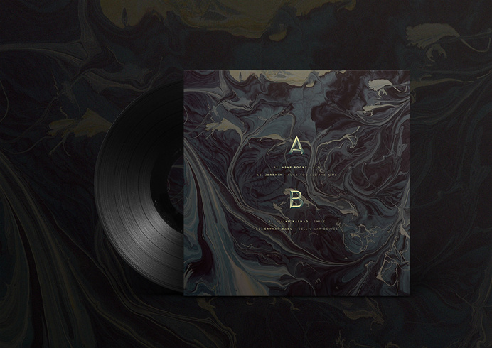 #vinyl #texture #marble #typography
