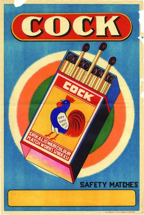 All sizes | Cock - Safety Matches | Flickr - Photo Sharing! #illustration #typography