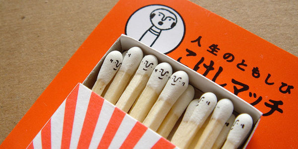 04_22_13_kokeshimamatches_1.jpg #packaging #orange #illustration #matches #kokeshi