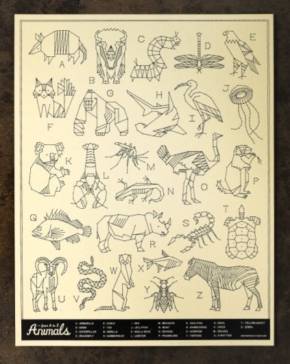 NeighborhoodStudio — Animals A-Z #white #jinkins #print #curtis #illustration #animals