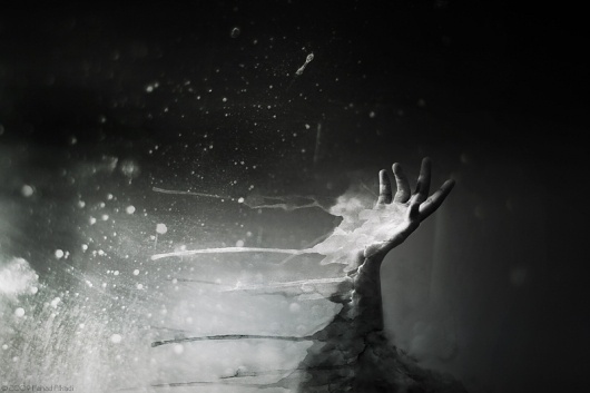 Like a daydream, or a fever by ~Fahad0850 on deviantART #white #black #paint #and #hand