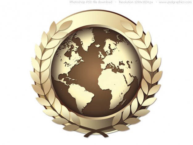 Psd gold world award icon, golden medal Free Psd. See more inspiration related to Gold, Icon, Template, World, Web, Award, Golden, Medal, Psd, Website template, Web icons, Gold medal, Symbols, Shiny, World icon and Horizontal on Freepik.