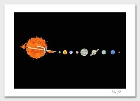 FFFFOUND! #sun #solar #quirky #earth #illustration #system #funny