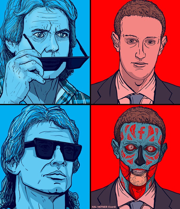 Hal Hefner Mark Zuckerberg They Live