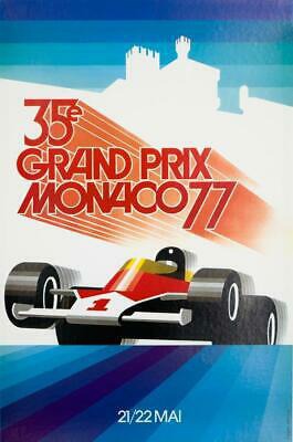 $550 • Buy Monaco Grand Prix 1977 Vintage French Race Poster On Linen Excellent Original