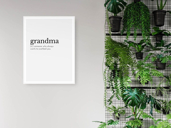 Grandma Definition Wall Art Poster Design
