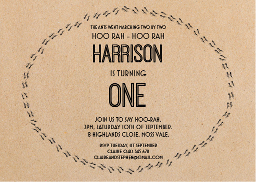 Ants Went Marching - Birthday Invitations #birthday #invitation #birthdayinvitation #paper #design #print #digitalprint #paperlust #wedding