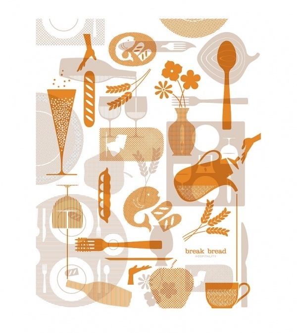 Break Bread Hospitality : Nathan Hinz #illustration #branding